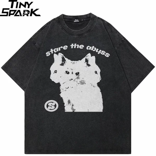 Hybrid Cat Retro Graphic T-Shirt