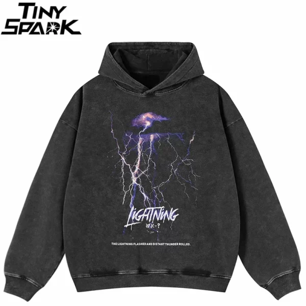 Lightning Graphic Streetwear Hoodie
