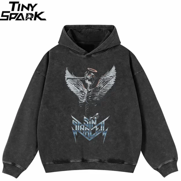 Angel Skull Graphic Hoodie