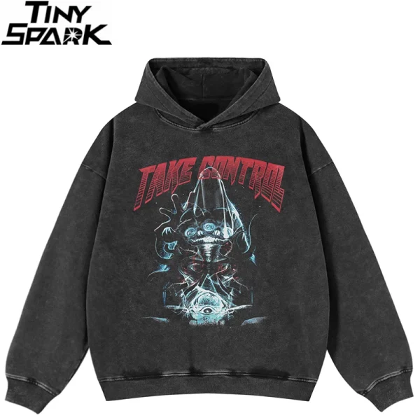Oversized Monster Graphic Hoodie