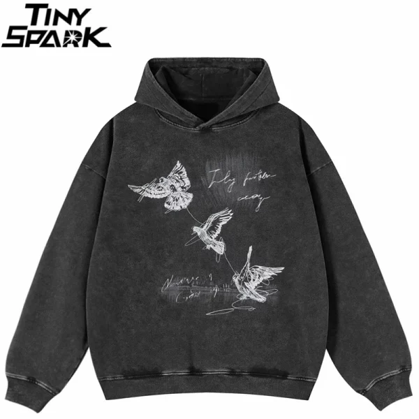 Vintage Flying Graphic Hoodie