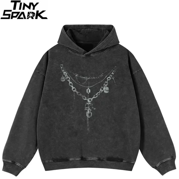 Retro Necklace Graphic Hoodie