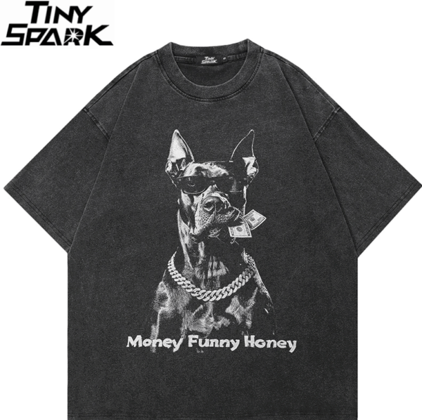 Streetwear Doberman Graphic T-Shirt