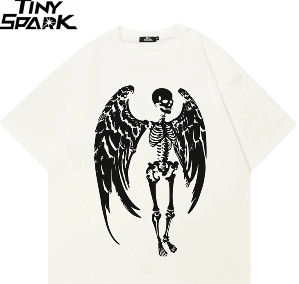 Streetwear Angel Skeleton T-shirt