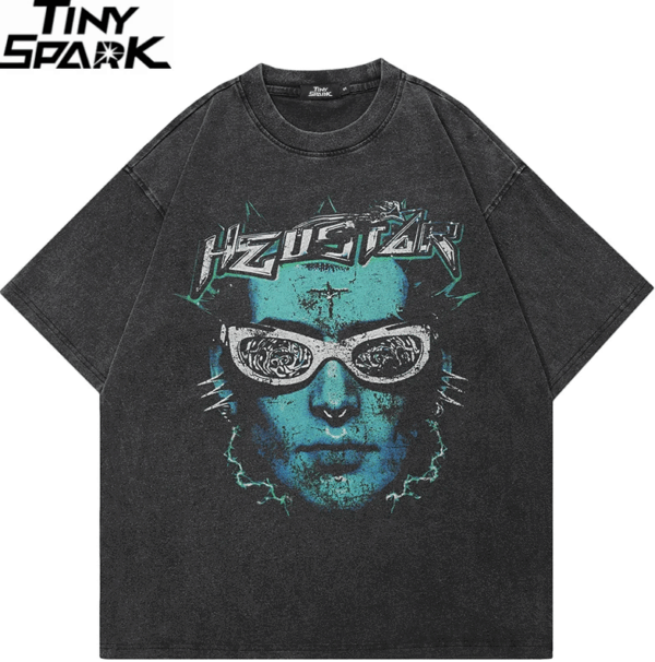 Faded Black Streetwear T-Shirt