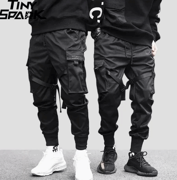 Hip Hop Harajuku Ribbon Cargo Joggers