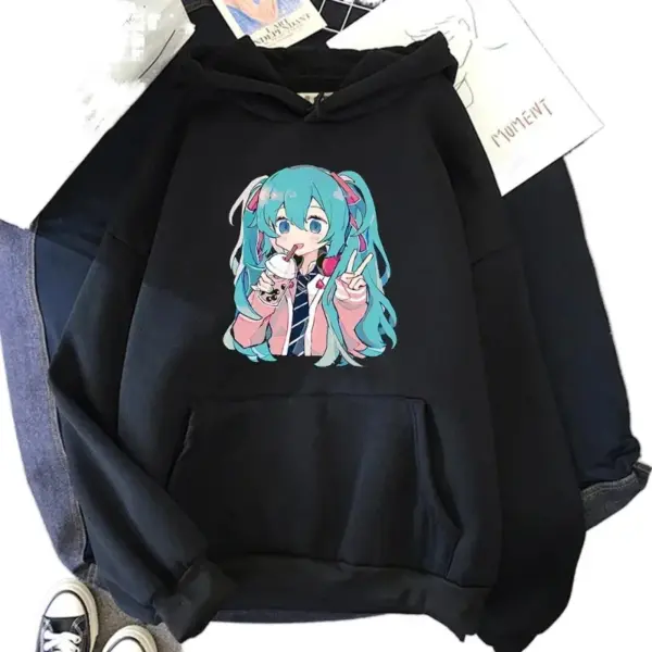 Hatsune Miku Chibi Oversized Graphic Hoodie