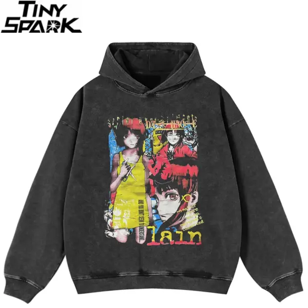 Vintage Anime Collage Graphic Hoodie