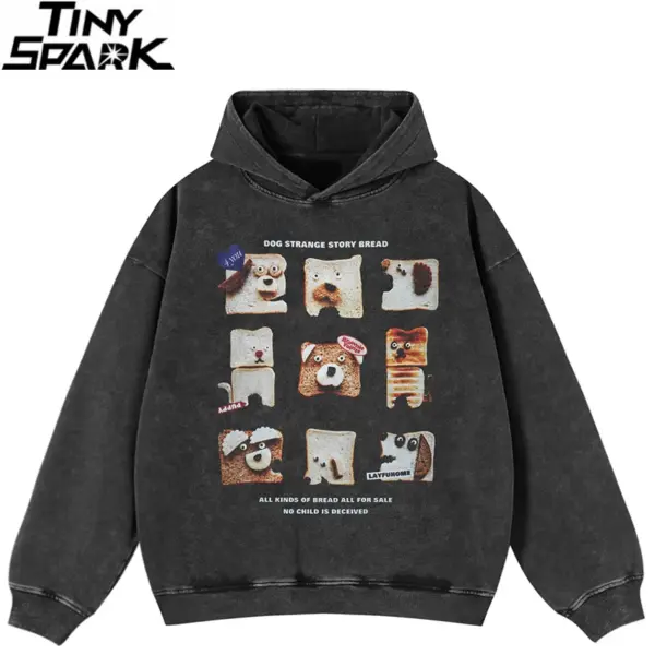 Dog Bread Collage Graphic Hoodie