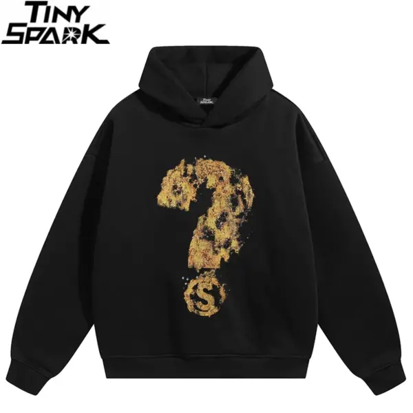 Burning Question Mark Graphic Pullover Hoodie