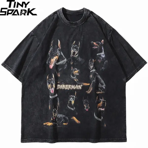 Doberman Collage Graphic T-Shirt