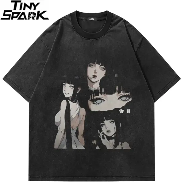 Anime Girls Collage Graphic T-Shirt