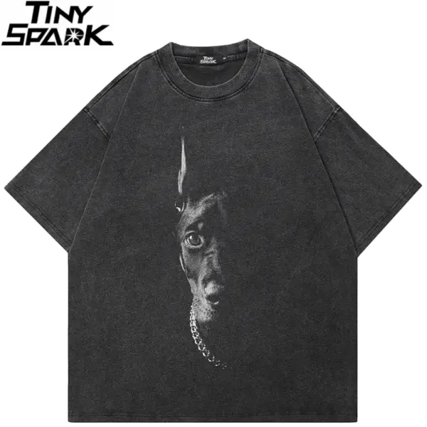 Shadowed Doberman Portrait Graphic T-Shirt