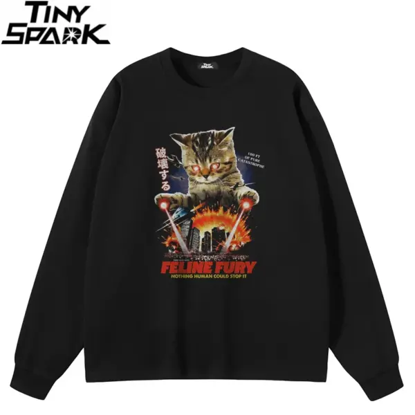 Feline Fury Cat Graphic Sweatshirt