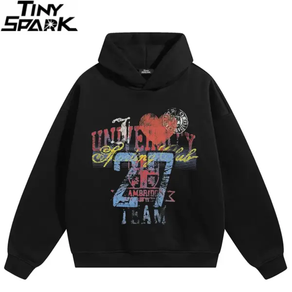 Distressed University 27 Heart Graphic Hoodie
