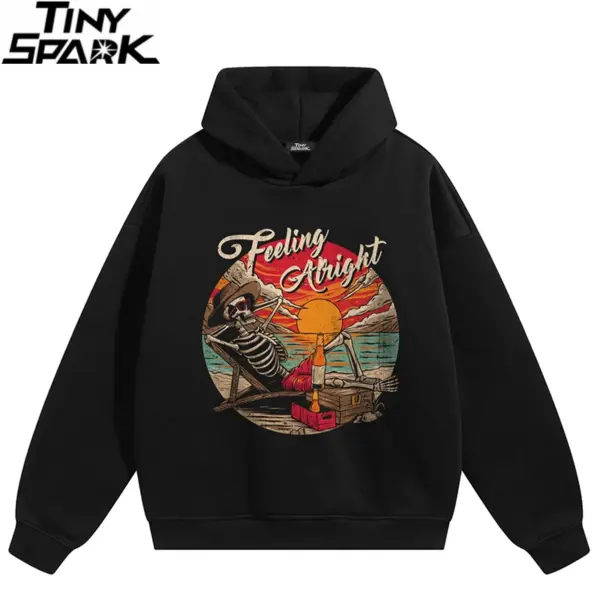 Feeling Alright Skeleton Graphic Hoodie