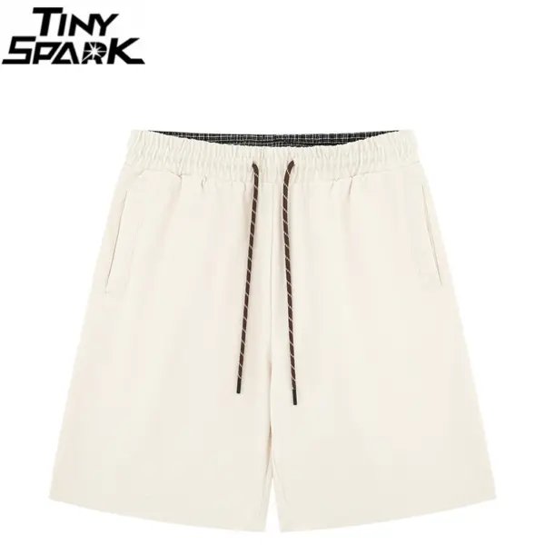 Minimal Corduroy Drawstring Shorts