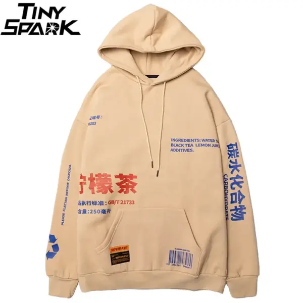 Lemon Tea Label Graphic Hoodie