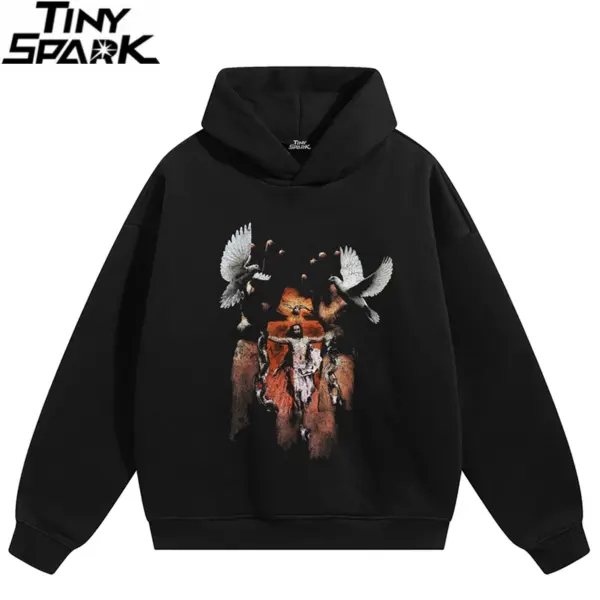 Vintage Crucifixion Graphic Hoodie