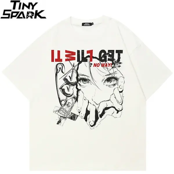 Abstract Face Collage Graphic T-Shirt