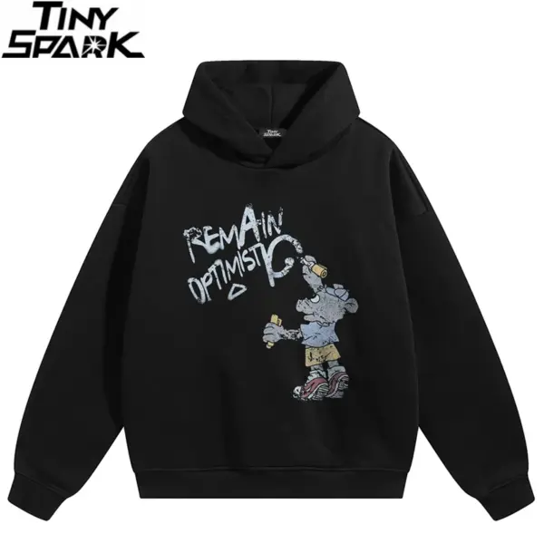 Remain Optimistic Graffiti Graphic Hoodie