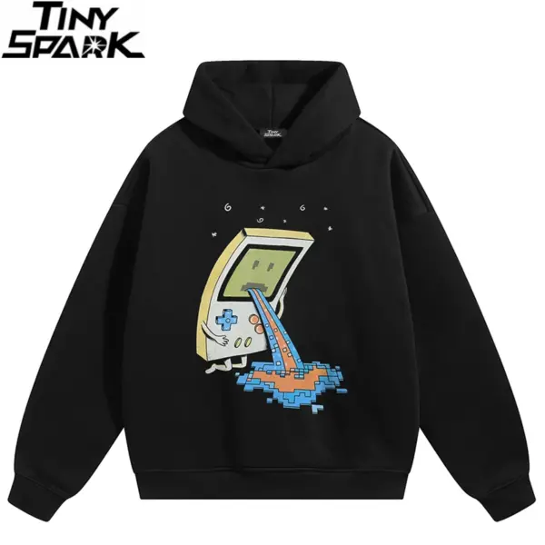 Retro Console Cartoon Graphic Hoodie