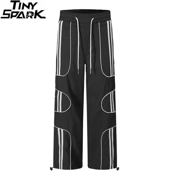 Curved Stripe Panel Track Pants