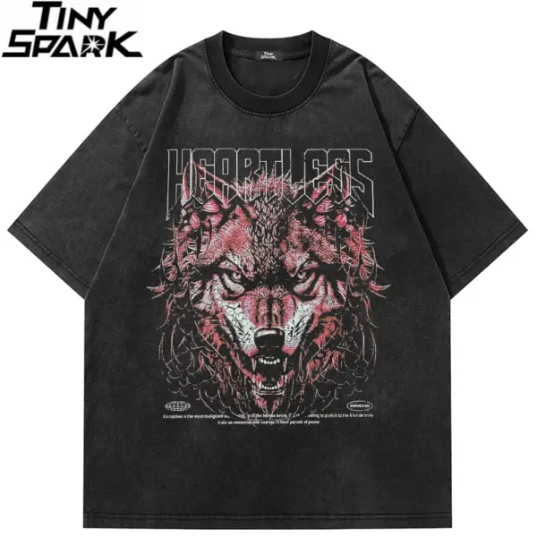 Heartless Wolf Portrait Graphic T-Shirt