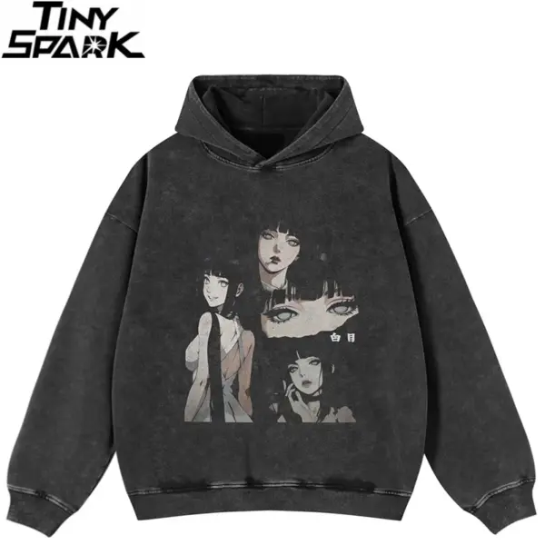 Anime Faces Graphic Hoodie