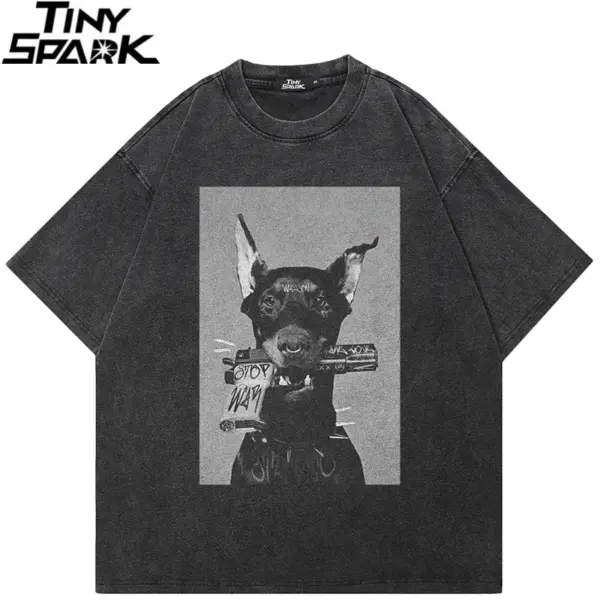 Graffiti Doberman Portrait Graphic T-Shirt