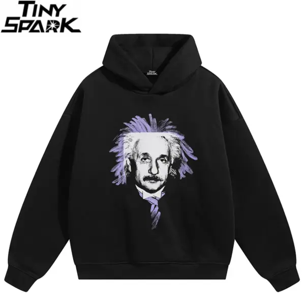 Albert Einstein Graphic Print Hoodie
