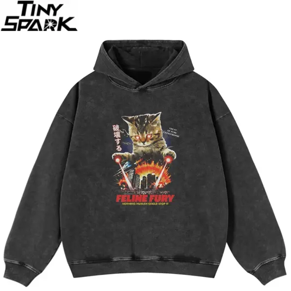 Feline Fury Cat Graphic Hoodie
