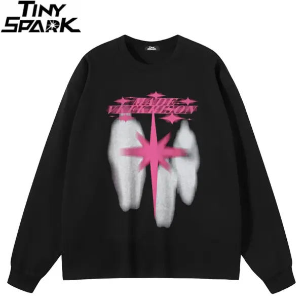 Crimson Star Shadow Graphic Sweatshirt