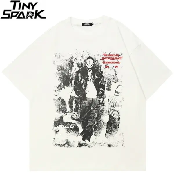 Masked Figure Graphic T-Shirt