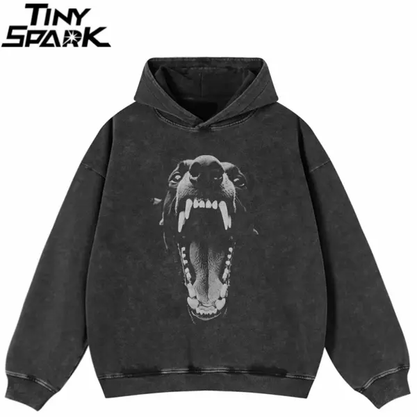 Snarling Dog Graphic Hoodie