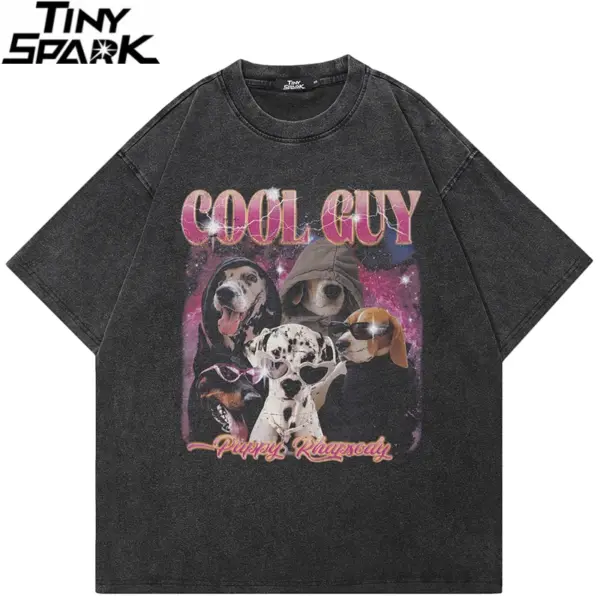 Cool Guy Dog Graphic T-Shirt