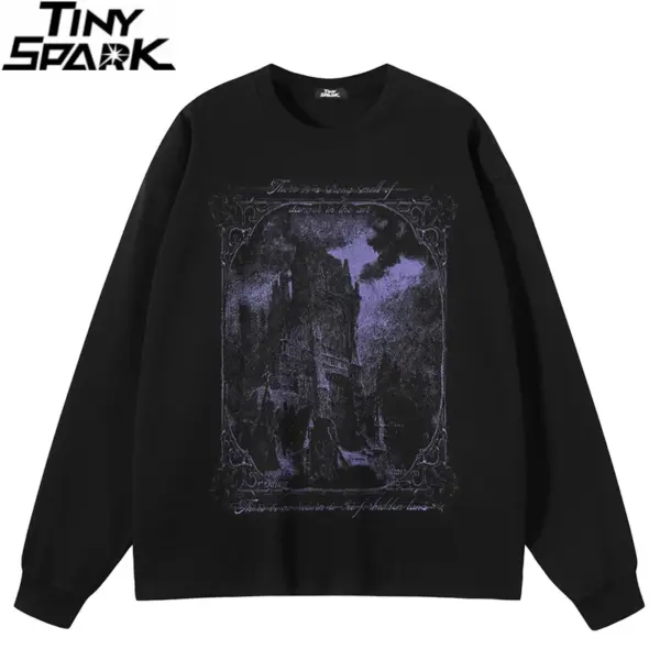 Gothic Castle Graphic Sweatshirt