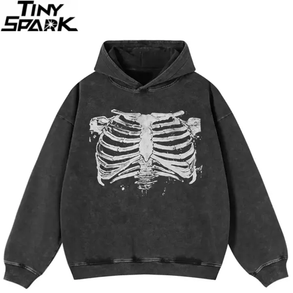 Ribcage Skeleton Graphic Hoodie