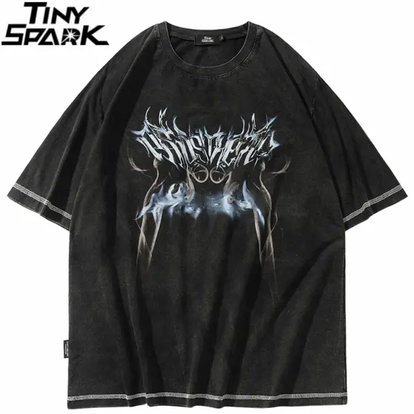Abstract Flame Graphic T-Shirt